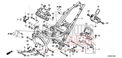 CARROSSERIE DE CHASSIS NC700XAD de 2013